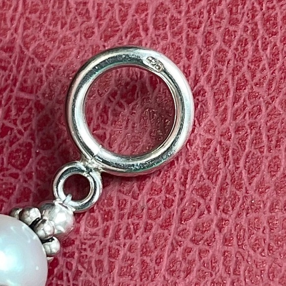 Boho Sterling Silver Freshwater Pearl Toggle Bracelet 8” length - Picture 6 of 7